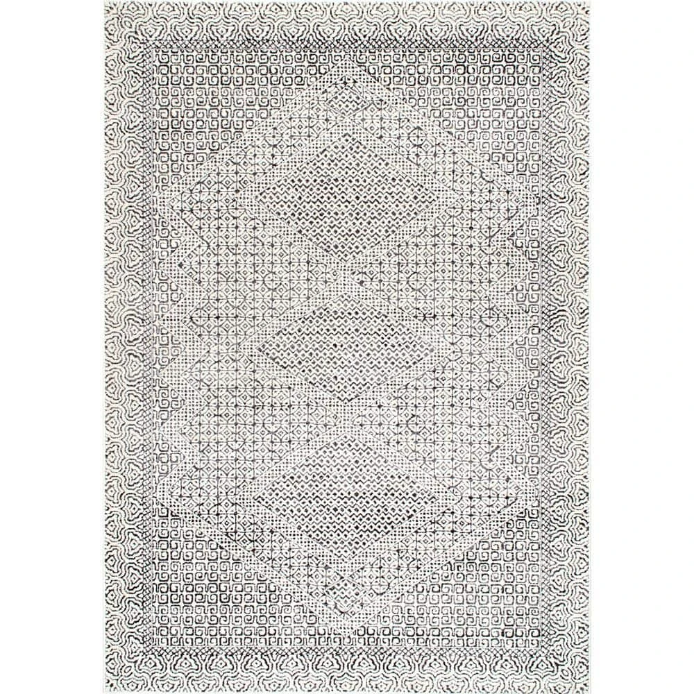 Mozaik Tribal Light Gray 9 ft. x 12 ft. Area Rug by Home Decorators Collection 1 Mozaik Tribal Light Gray 9 ft. x 12 ft. Area Rug by Home Decorators Collection