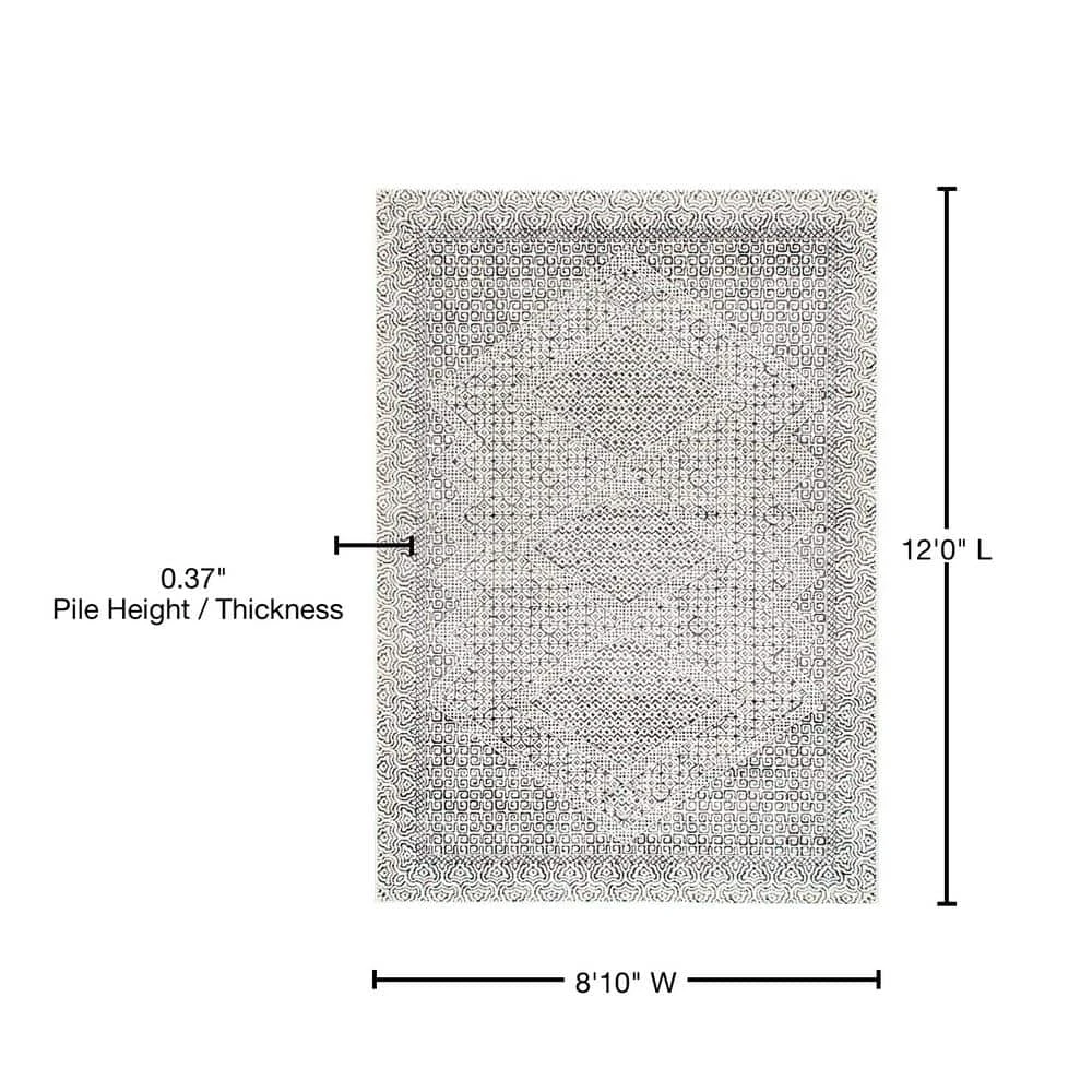 Mozaik Tribal Light Gray 9 ft. x 12 ft. Area Rug by Home Decorators Collection 6 Mozaik Tribal Light Gray 9 ft. x 12 ft. Area Rug by Home Decorators Collection - Image 6