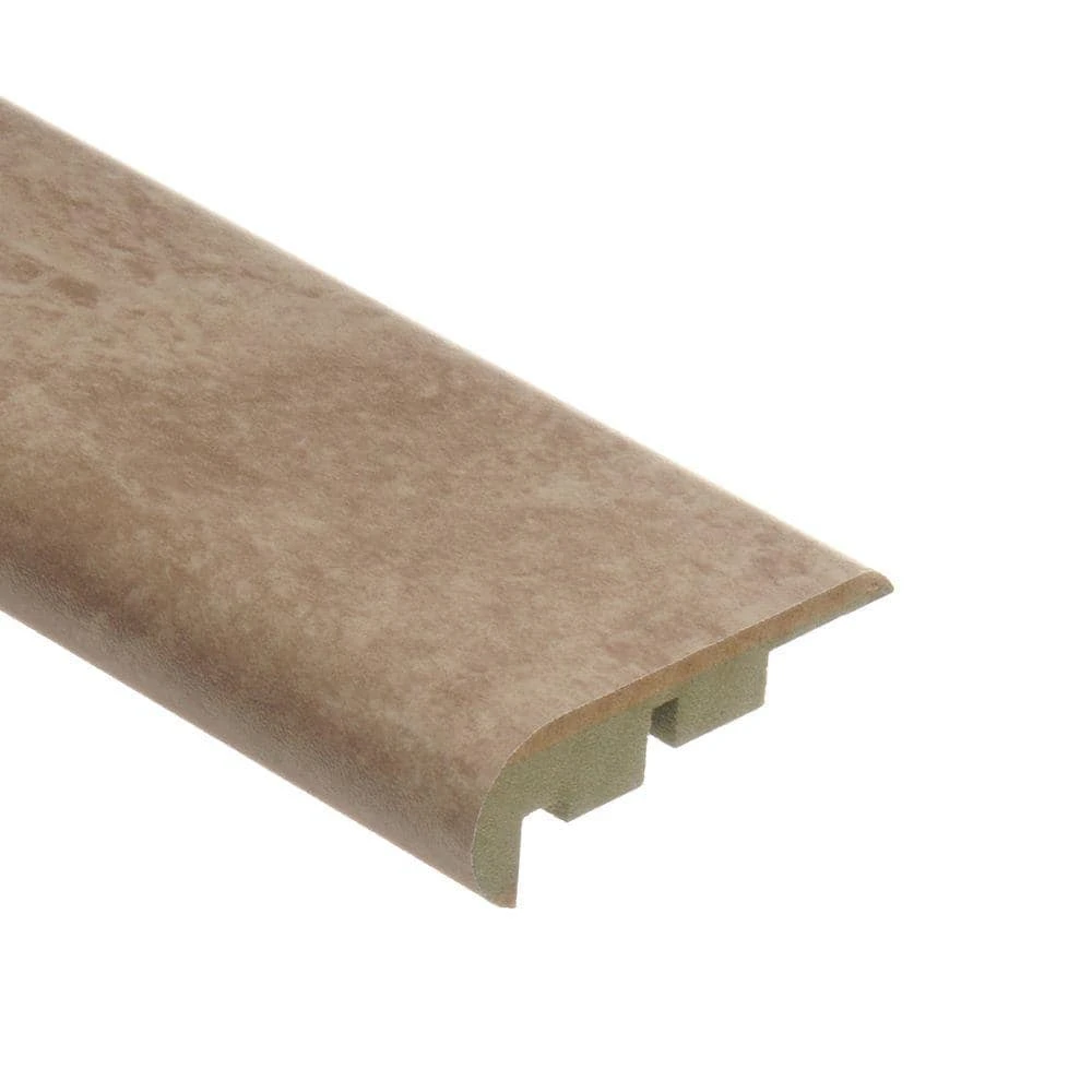 Lissine Travertine 3/4 in. Thick x 2-1/8 in. Wide x 94 in. Length Laminate Stair Nose Molding by Zamma 1 Lissine Travertine 3/4 in. Thick x 2-1/8 in. Wide x 94 in. Length Laminate Stair Nose Molding by Zamma