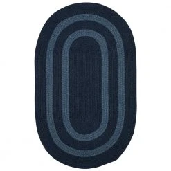 Paige Midnight Blue 8 ft. x 11 ft. Oval Braided Area Rug by Home Decorators Collection