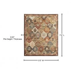 Patchwork Multi 5 ft. x 7 ft. Medallion Area Rug by Home Decorators Collection -Zamma Home Decorators Shop multi home decorators collection area rugs 550011 76 1000