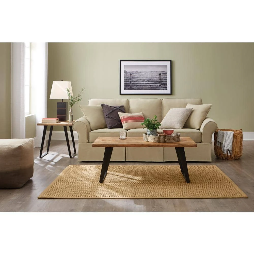 Safi Natural 5 ft. x 7 ft. Solid Area Rug by Home Decorators Collection 2 Safi Natural 5 ft. x 7 ft. Solid Area Rug by Home Decorators Collection - Image 2