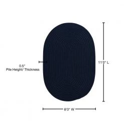 Trends Navy 8 ft. x 11 ft. Oval Braided Area Rug by Home Decorators Collection -Zamma Home Decorators Shop navy home decorators collection area rugs br52r096x132 76 1000