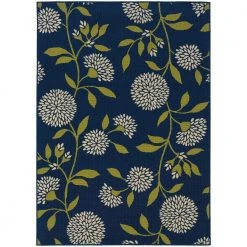 Aster Navy 5 ft. x 8 ft. Area Rug by Home Decorators Collection