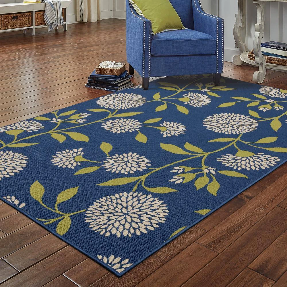 Aster Navy 5 ft. x 8 ft. Area Rug by Home Decorators Collection 2 Aster Navy 5 ft. x 8 ft. Area Rug by Home Decorators Collection - Image 2