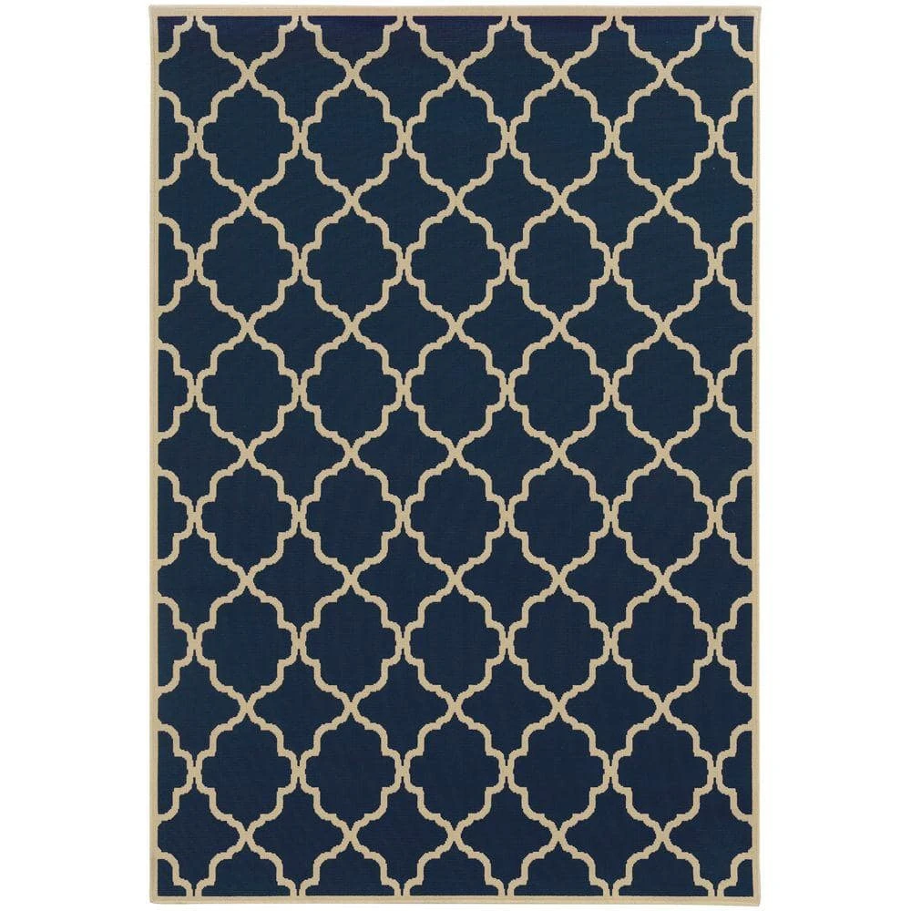 Newport Navy 5 ft. x 8 ft. Area Rug by Home Decorators Collection