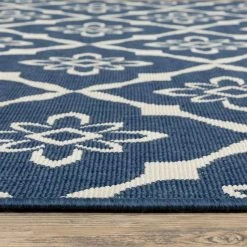 Odyssey Navy 7 ft. x 10 ft. Indoor/Outdoor Area Rug by Home Decorators Collection -Zamma Home Decorators Shop navy home decorators collection outdoor rugs 9526530320 1f 1000