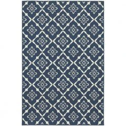 Odyssey Navy 7 ft. x 10 ft. Indoor/Outdoor Area Rug by Home Decorators Collection