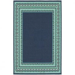 Tonga Navy 8 ft. x 11 ft. Indoor/Outdoor Area Rug by Home Decorators Collection