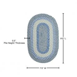 Island Ocean Blue 7 ft. x 9 ft. Oval Braided Area Rug by Home Decorators Collection 7 Island Ocean Blue 7 ft. x 9 ft. Oval Braided Area Rug by Home Decorators Collection -Zamma Home Decorators Shop ocean blue home decorators collection area rugs bk59r084x108 76 1000