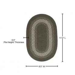 Chancery Olive 8 ft. x 11 ft. Oval Braided Area Rug by Home Decorators Collection -Zamma Home Decorators Shop olive home decorators collection area rugs ng69r096x132 76 1000