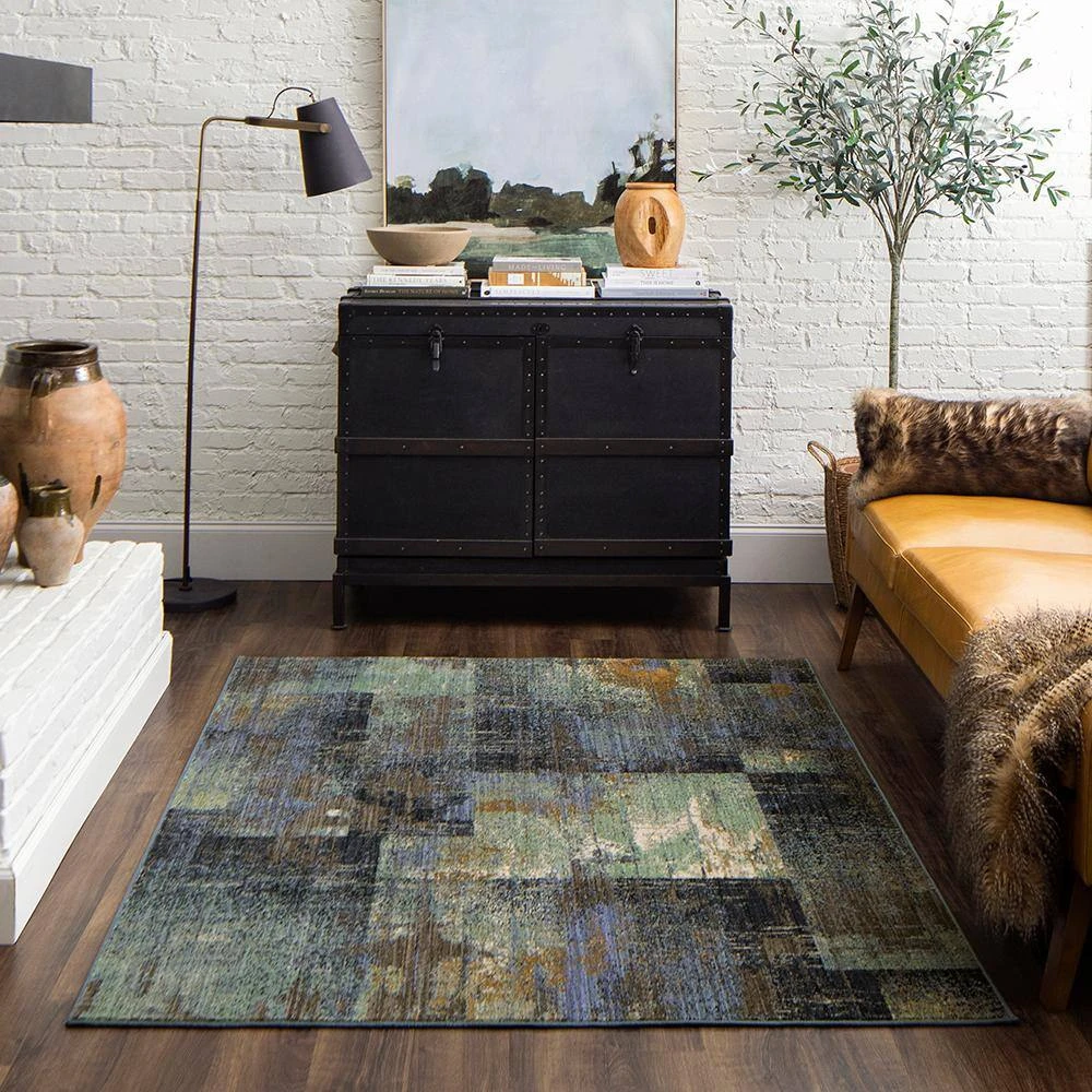 Empire Periwinkle 8 ft. x 10 ft. Geometric Area Rug by Home Decorators Collection 2 Empire Periwinkle 8 ft. x 10 ft. Geometric Area Rug by Home Decorators Collection - Image 2