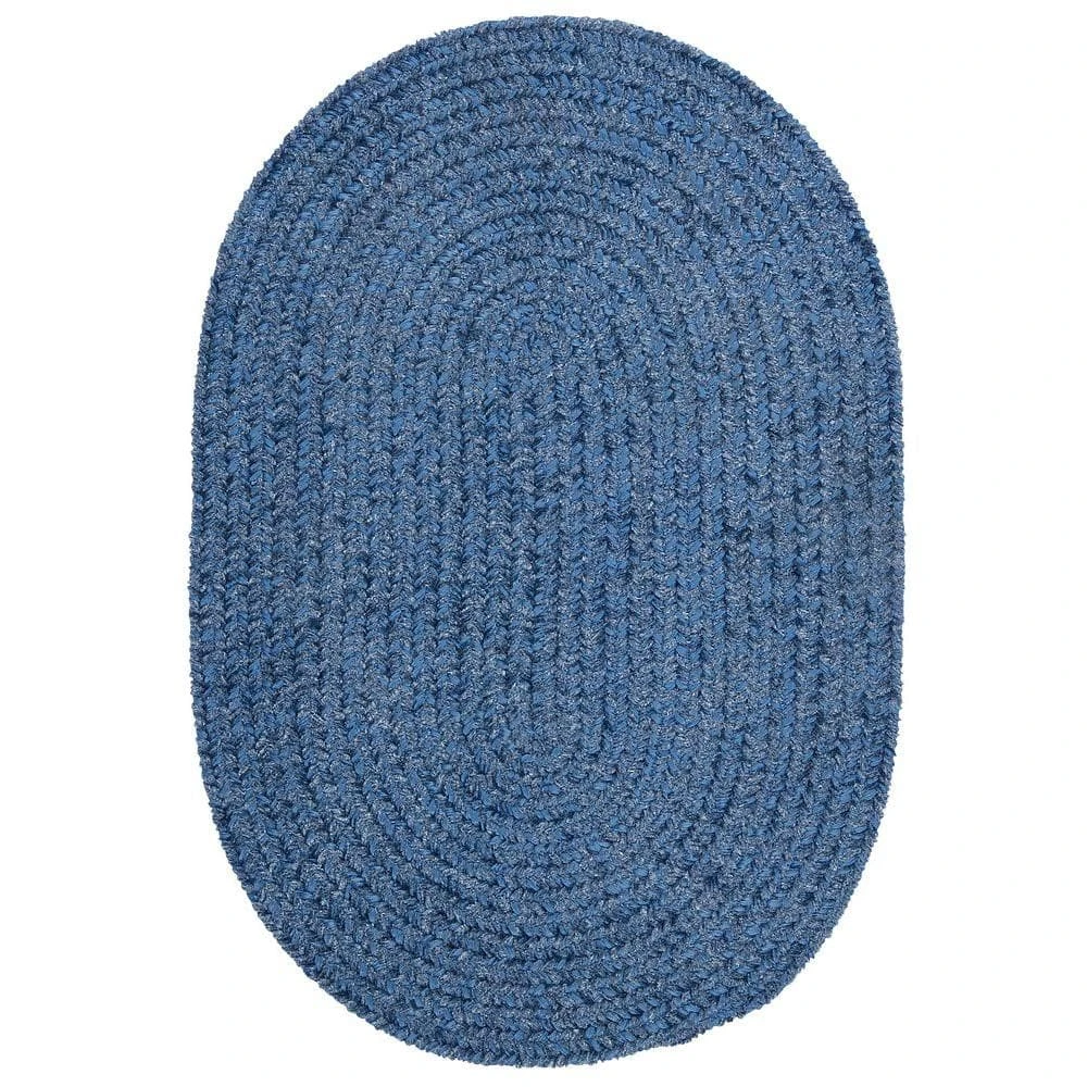 Dover Chenille Petal Blue 6 ft. x 9 ft. Oval Braided Area Rug by Home Decorators Collection 1 Dover Chenille Petal Blue 6 ft. x 9 ft. Oval Braided Area Rug by Home Decorators Collection