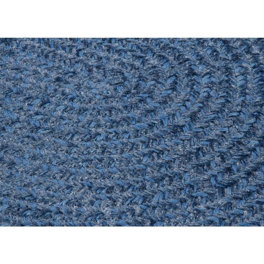 Dover Chenille Petal Blue 6 ft. x 9 ft. Oval Braided Area Rug by Home Decorators Collection 3 Dover Chenille Petal Blue 6 ft. x 9 ft. Oval Braided Area Rug by Home Decorators Collection - Image 3
