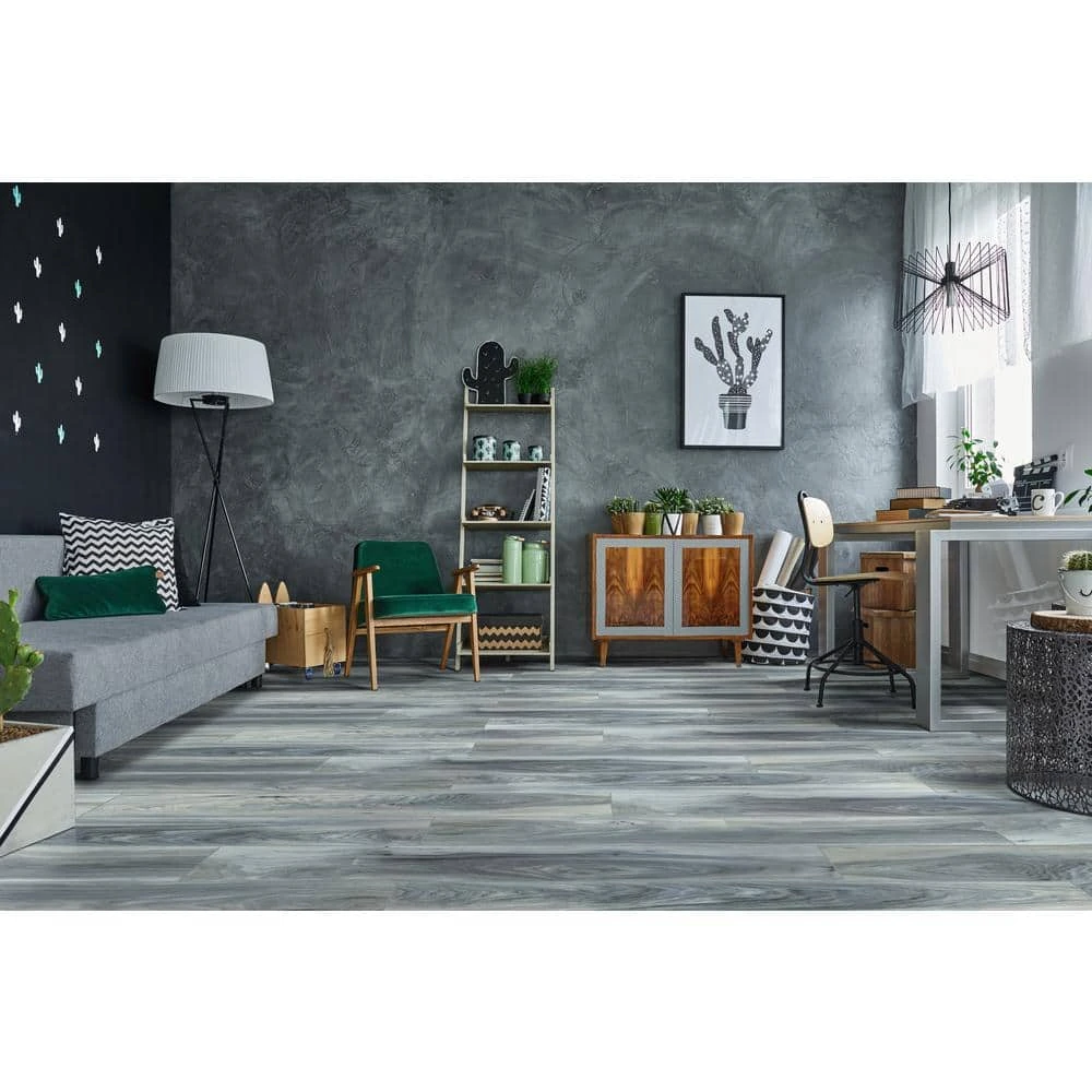 Peyor Blue 7.13 in. W x 48.03 in. L Rigid Core Click Lock Luxury Vinyl Plank Flooring (23.77 sq. ft./Case) by Home Decorators Collection 2 Peyor Blue 7.13 in. W x 48.03 in. L Rigid Core Click Lock Luxury Vinyl Plank Flooring (23.77 sq. ft./Case) by Home Decorators Collection - Image 2