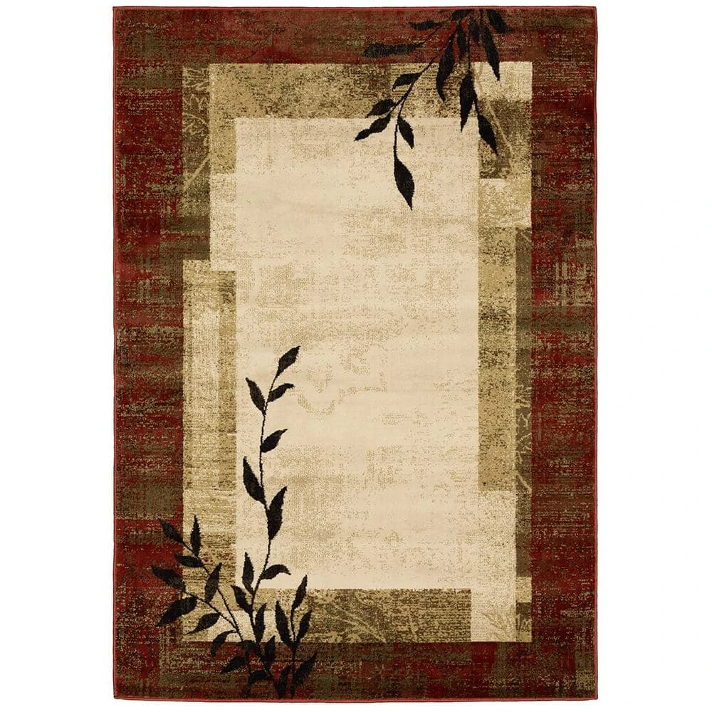 Linwood Red 8 ft. x 10 ft. Border Area Rug by Home Decorators Collection 1 Linwood Red 8 ft. x 10 ft. Border Area Rug by Home Decorators Collection