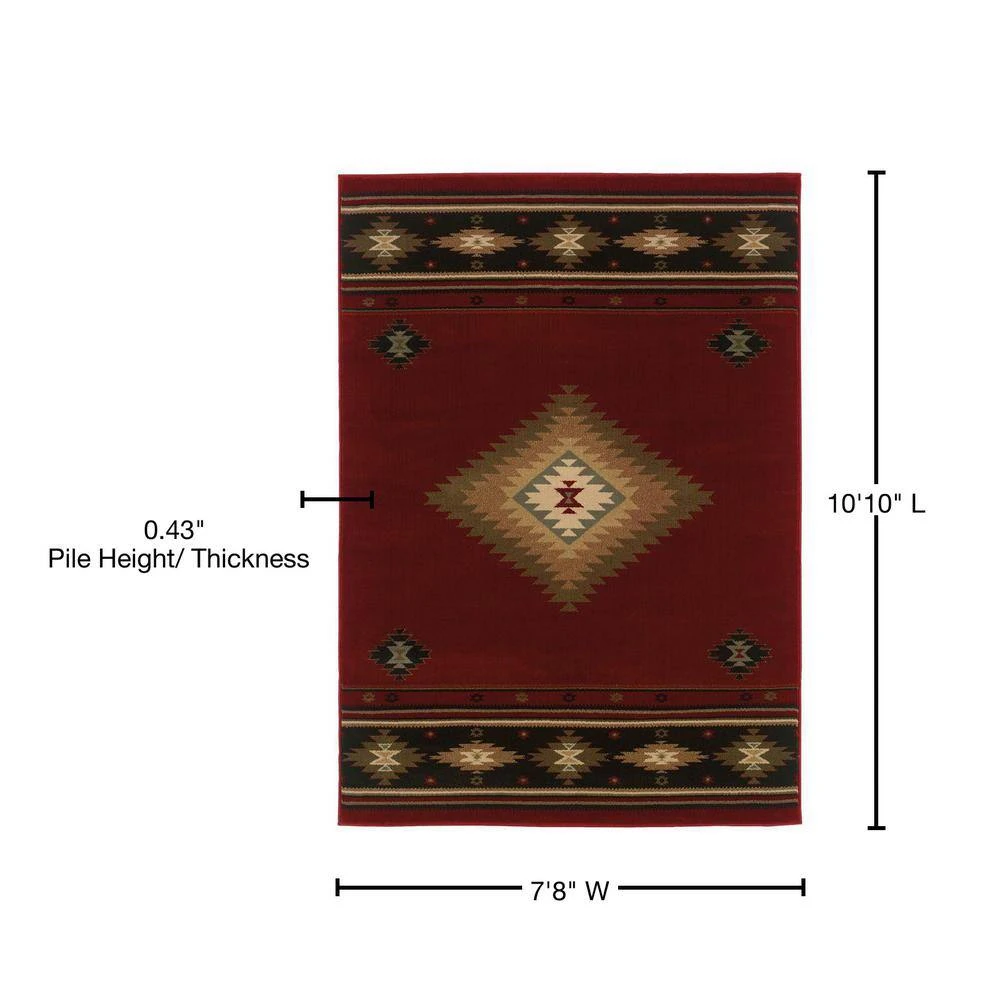 Catskill Red 8 ft. x 11 ft. Area Rug by Home Decorators Collection 5 Catskill Red 8 ft. x 11 ft. Area Rug by Home Decorators Collection - Image 5