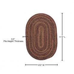 Petra Rosewood 8 ft. x 11 ft. Oval Braided Area Rug by Home Decorators Collection -Zamma Home Decorators Shop rosewood home decorators collection area rugs tl70r096x132 76 1000