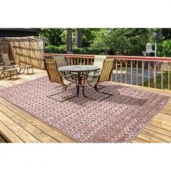 Ikat Rust 5 ft. x 7 ft. Indoor/Outdoor Area Rug by Home Decorators Collection -Zamma Home Decorators Shop rust home decorators collection outdoor rugs 87305 76 1000