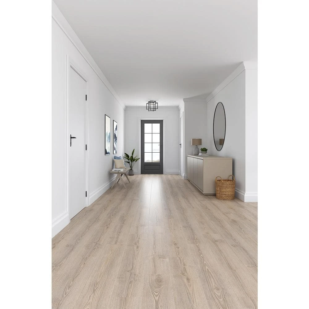 Cradle Rock Oak 12 mm T x 8.03 in. W Waterproof Laminate Wood Flooring (15.94 sq.ft/Case) by Home Decorators Collection 2 Cradle Rock Oak 12 mm T x 8.03 in. W Waterproof Laminate Wood Flooring (15.94 sq.ft/Case) by Home Decorators Collection - Image 2
