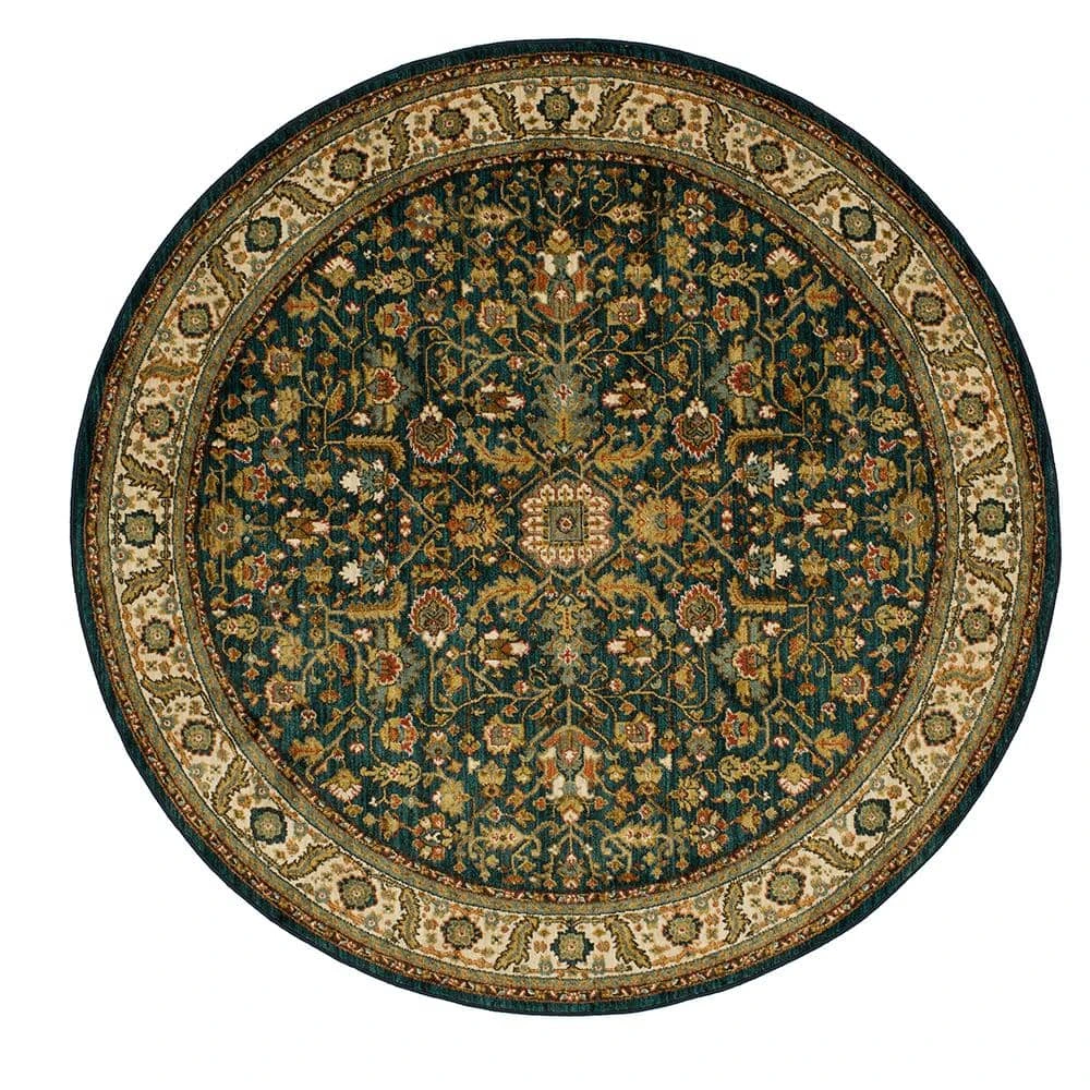 Mariah Sapphire 8 ft. x 8 ft. Round Rug by Home Decorators Collection 1 Mariah Sapphire 8 ft. x 8 ft. Round Rug by Home Decorators Collection
