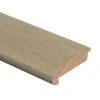 Strand Woven Bamboo Driftwood 1/2 in. Thick x 2-3/4 in. Wide x 94 in. Length Hardwood Stair Nose Molding Flush by Zamma