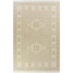 Decklyn Taupe 5 ft. x 7 ft. Oriental Fringe Area Rug by Home Decorators Collection
