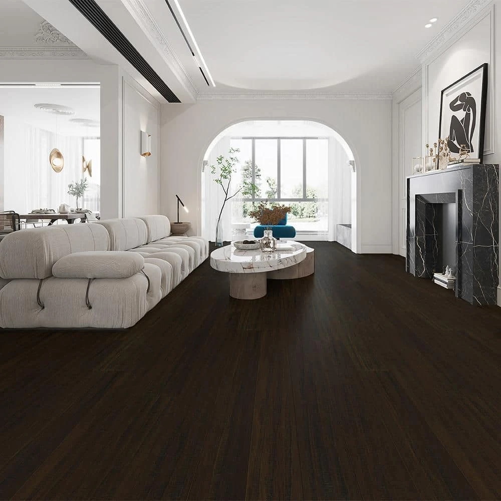 7-1/2 in. W Wellington Hand Scraped Strand Woven Wide Plank Engineered Click Bamboo Flooring (22.70 sq. ft./case) by Home Decorators Collection 2 7-1/2 in. W Wellington Hand Scraped Strand Woven Wide Plank Engineered Click Bamboo Flooring (22.70 sq. ft./case) by Home Decorators Collection - Image 2