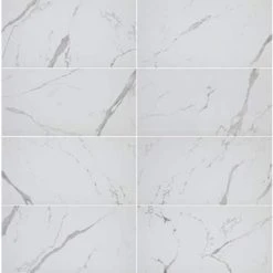 Carrara Matte Rectified 12 in. x 24 in. Porcelain Floor and Wall Tile (13.3 sq. ft. /case) by Home Decorators Collection -Zamma Home Decorators Shop white matte home decorators collection porcelain tile chdeaj0212x24 4f 1000
