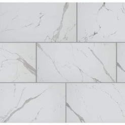 Carrara Matte Rectified 12 in. x 24 in. Porcelain Floor and Wall Tile (13.3 sq. ft. /case) by Home Decorators Collection